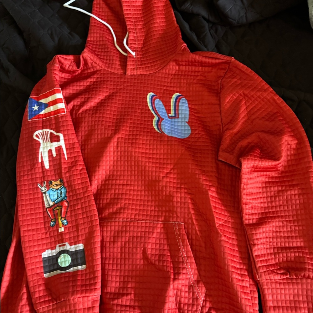 Super Bowl bad bunny hoodie red - Picture 5 of 5